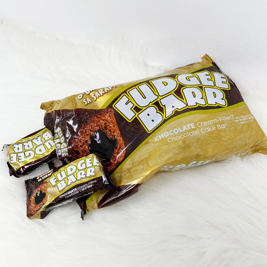FUDGE BARR CREAM-FILLED CHOCOLATE CAKE BAR 10X40G PACK